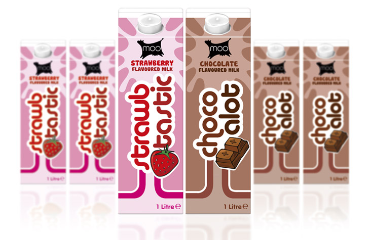 Moo flavoured milks graphic design Gloucestershire
